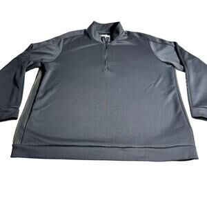 Adidas 1/4 Zip Pullover Jacket Mens 2XL Black Athletic Training Climalite
